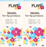 FLWR - Cartridges / HP (2X) 364XL Multipack / zwart en kleur / Geschikt voor HP