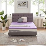 SINWEEK 2 Inch Gel Memory Foam Matrastopper Geventileerde Zachte Matras Pad, Bed Topper, CertiPUR-US gecertificeerd, Volledige grootte, Paars