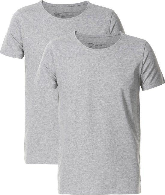 Petrol Industries Men's 2-Pack Basic T-shirts - Round Neck - Grey - Size XL
