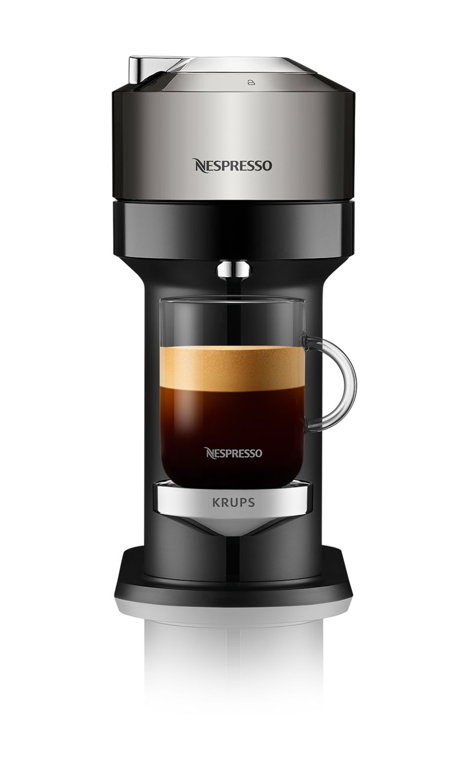 Krups Nespresso Vertuo Next XN910C - Capsule Coffee Machine - Black/Grey