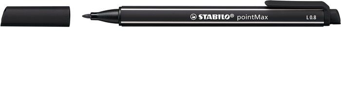 Stabilo pointMax fineliner 0.8 mm - zwart - per stuk