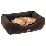 Ferplast COCCOLO MICROFLEECE 80 groot hondenbed, zacht, wasbaar, bedje voor kleine hond en kat, grijs