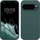 kwmobile telefoonhoesje geschikt voor Google Pixel 10 / Pixel 10 Pro - Hoesje met siliconen coating - Smartphone case in blauwgroen