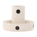 Nest of Nora Nora Set van 2 Kaarsenhouders - 11x6 CM - Wit met zwarte stippen