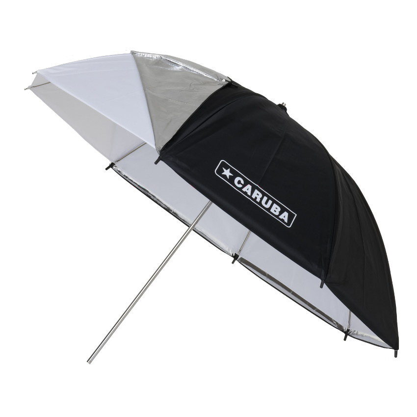 Caruba Flash Umbrella - 109 cm (white + black cover