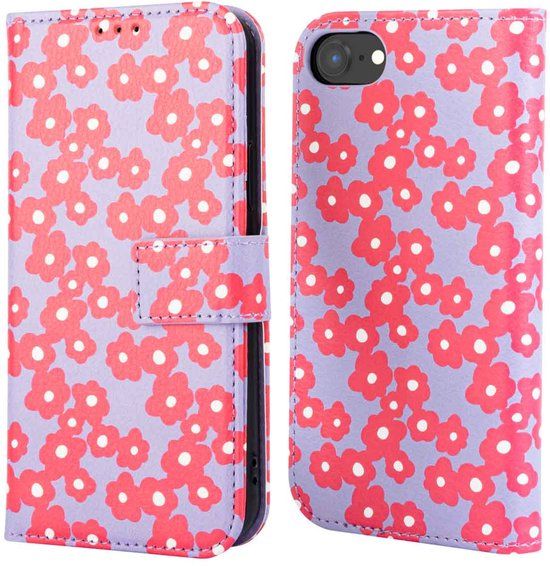 imoshion Design Bookcase smartphone - Geschikt voor Apple iPhone 17e / 16e - Dusty Rose Blossoms