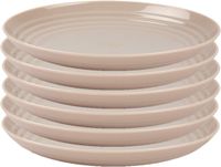 PlasticForte Rond bord/camping bord - 6x - D22 cm - beige - kunststof