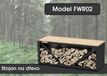 Bois étagère FWR02, 102 x 40 x 34,5 cm