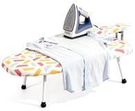 Planche à repasser modèle de table - Pliable - Avec planche à manches et support en fer - Gain de place - Pour petites maisons et voyages