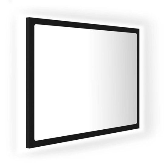 vidaXL Badkamerspiegel LED 60x8,5x37 cm acryl zwart