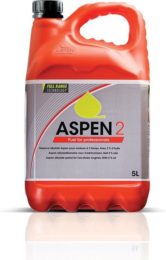 Aspen 2 FRT 5 liter schone alkylaatbenzine voor tweetaktmotoren