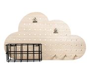 Rayher 63061000 Pin & Peg Compleet Wolke, 40 x 10 x 23,5 cm, incl. hanger, doos 1 set, naturel, normaal