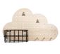 Rayher 63061000 Pin & Peg Compleet Wolke, 40 x 10 x 23,5 cm, incl. hanger, doos 1 set, naturel, normaal