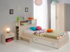 Chambre complète CARL 90x190 cm acacia fumé/blanc