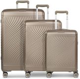Picard Vienna 4 wielen Kofferset 3-delig met uitbreidingsplooi - Harde bagage - TSA slot - champagner