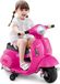 COSTWAY Elektrische kinderfiets, Vespa model, 6V met LED-koplamp en claxon, elektrische kinderfiets voor kinderen van 18-36 maanden, roze