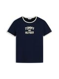 Tommy Hilfiger Dames T-shirt Katoen/Elastaan Korte Mouw XXS Herfst/Winter 2026