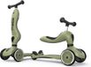 Scoot & Ride Highwaykick 1 – 2-in-1 Kinderstep – Loopfiets en Step in Één – Zonder Gereedschap Ombouwbaar – Veilig en Stabiel – Olijf