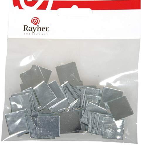 RAYHER 14547606 mozaïekspiegel, zelfklevend, zilver, 2 x 2 cm, sct.-LS 50 stuks