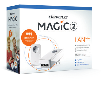 devolo Magic 2 LAN triple - Powerline Adapter - Wit