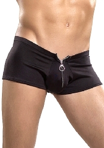Male Power Zipper Short Black