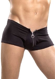 Male Power Zipper Short Black - 0845830048675