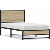 Maison Exclusive Lit en métal exclusif, finition chêne Sonoma, sans matelas, dimensions 80x200 cm