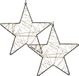 Anna's Collection Verlichte ster - 2x - 160 LED lampjes - Warm wit - D36 cm
