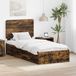 Maison Exclusive - Cadre de lit Chêne fumé 75 x 190 cm Matériau dérivé du bois