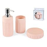 H&H Set Bagno 3 Pezzi Ceramica Fiesole