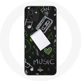 Maniacase Hoesje voor Samsung Galaxy A03 Muziek dreg