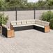 Maison Exclusive - Ensemble de jardin pour le jardin, composé de 10 pièces avec coussins, en polyrotin noir