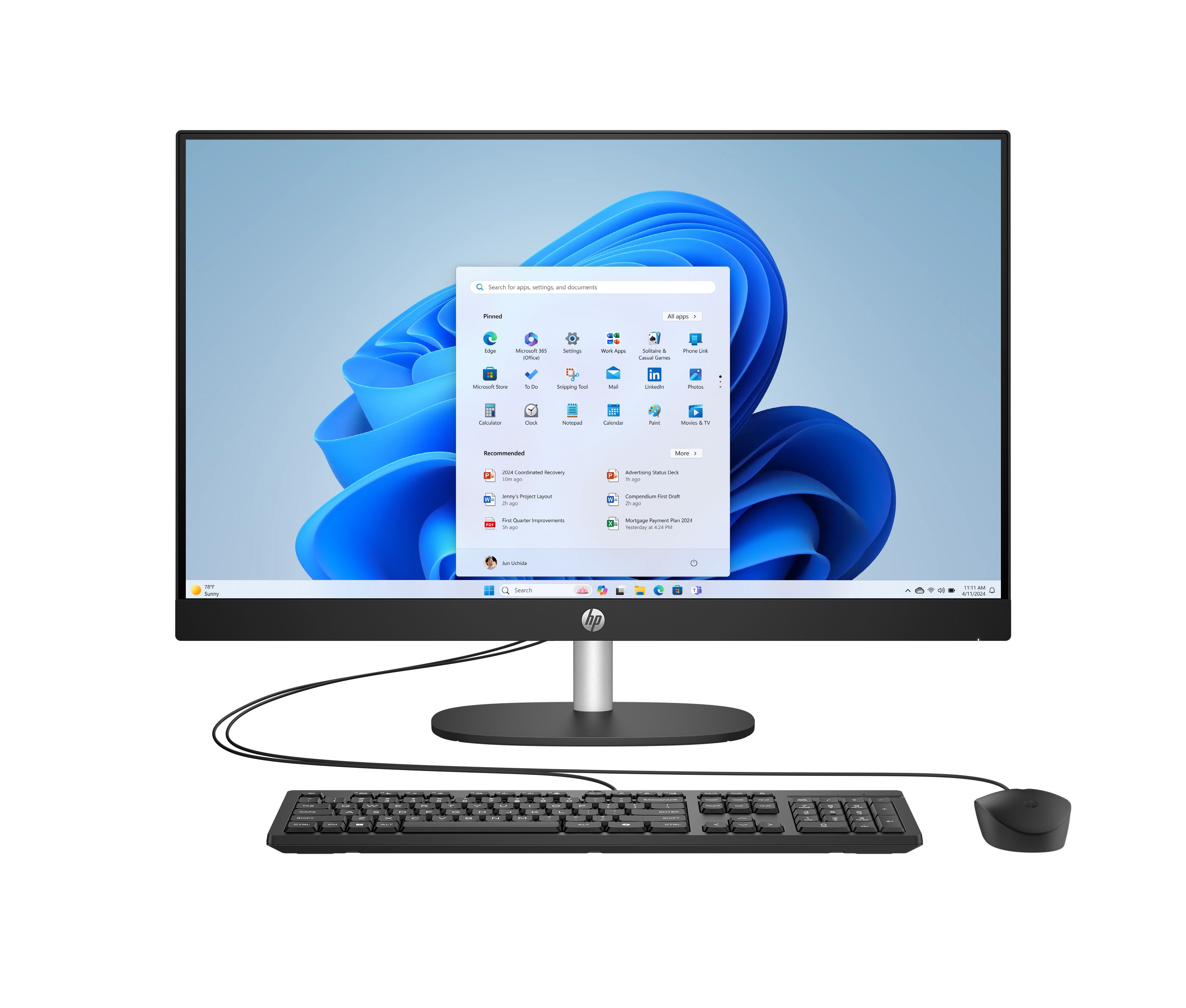 HP 27-cr2672nd All-in-One PC - Intel Core Ultra 7, 32GB RAM, 1TB SSD, Windows 11 Home - Black