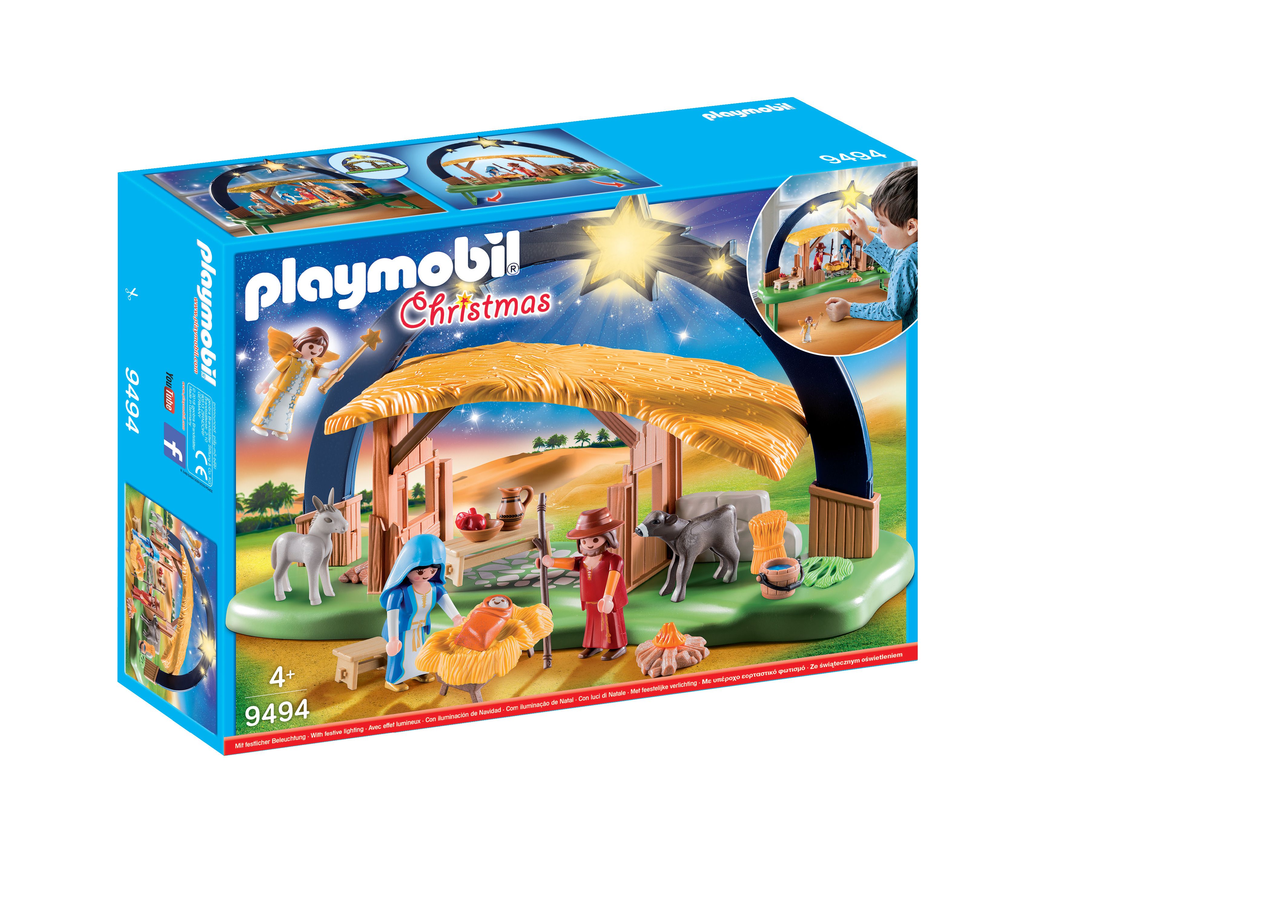PLAYMOBIL Christmas Kerststal met heldere ster - 9494
