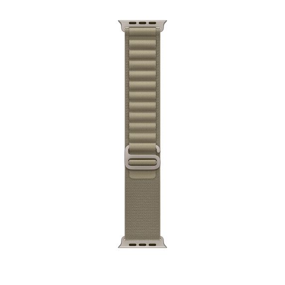 Apple Watch Ultra Band - Olijf - S - Gerecycled polyester, Spandex, Titanium