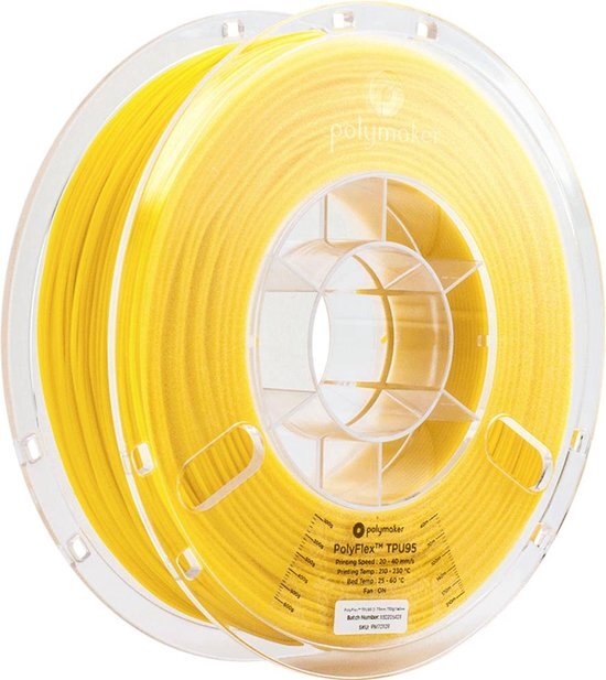 Polymaker PD01004 PolyFlex TPU-95A Filament TPU Flexibel 1.75 mm 750 g Geel 1 stuk(s)