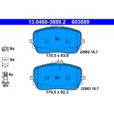 ATE Kit de plaquettes de frein, frein à disque 13.0460-3889.2 Mercedes-benz