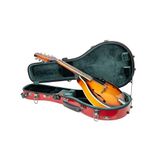 Crossrock Glasvezel F-Style Mandoline Case, met Accessoire Compartiment, Rugzak Riemen, TSA Lock-Rood (CRF2020MFRD)