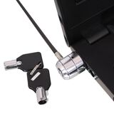 Lindy Laptop Kabelslot - Zwart, Metallic - 1.6 m - Ronde Sleutel