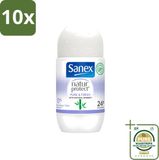 Sanex 10 x Natur Protect Déodorant Roller - Puur & Fris - Met Bamboe - 50 ml