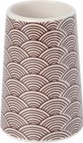 MSV Tandenborstelhouder Bento – Tumbler Badkamer voor Tandenborstel en Tandpasta – Vochtbestendig en Eenvoudig te Reinigen – 7,5 x 11 cm – Bruin