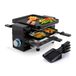 Avilia Multifunctionele raclette 700 W van kunststof 4-in-1 voor grillen, bakken en bakken van raclette – kookoppervlak 21 x 23 cm en aluminium platen – inclusief parkeerbrug en antislipvoetjes
