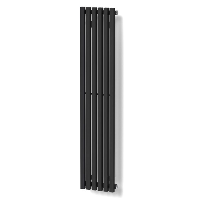 Maxaro Aluminium Designradiator Sol Mat Zwart 524 Watt 25x120cm Verticaal