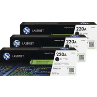 HP 220A LaserJet Toner Zwart (3 stuks)