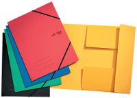 Leitz VON 30081099 Conventionele hechtmap A4 Doos Zwart, Blauw, Groen, Rood, Geel Mat Portret 150 vel 335 g/m² 1 Elastische band 3 kleppen Vel Ja Ja 242 mm 318 mm 3 mm 80 g 5 stuk(s) Forest Stewardship Council (FSC) Recycled