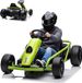 Krachtige driftkart voor kinderen van 8 tot 12 jaar: 24 V en 2 x 300 W motoren, muziekfunctie, softstart, ruime zitting, veiligheidsgordel, robuust elektrisch voertuig voor extra veiligheid