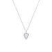 Lucardi Dames Zilveren ketting hart parelmoer - Ketting - 925 Zilver - Zilverkleurig - 45 cm