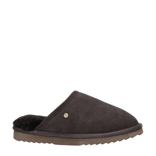 Warmbat Australia Gevoerde Suède Pantoffels - Bruin