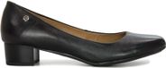 Maciejka Pumps en cuir noir avec talon bas et semelle intérieure profilée
