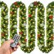 Casaria Guirlande de Noël - 5m 80 LED's - Blanc chaud - Convient pour l'extérieur - Vert